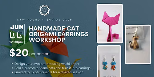 Cat Origami Earring Workshop