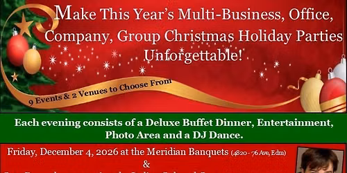 Multi-Business\/Office\/Group\/Company Holiday Christmas Party Featuring Comedian Peter White