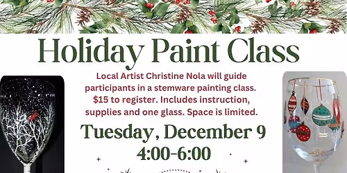 Holiday Paint Class @ the Cheboygan Library