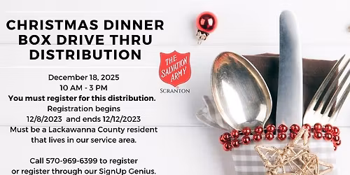 Christmas Dinner Box Drive Thru Distribution