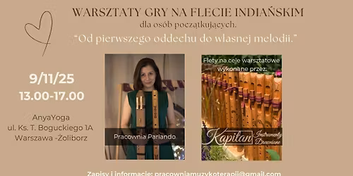 Warsztaty gry na flecie india\u0144skim dla os\u00f3b pocz\u0105tkuj\u0105cych.