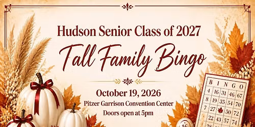 Fall Family Bingo by Hudson Class of 2027