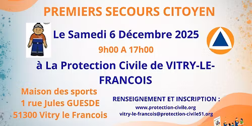 Formations premiers secours citoyen