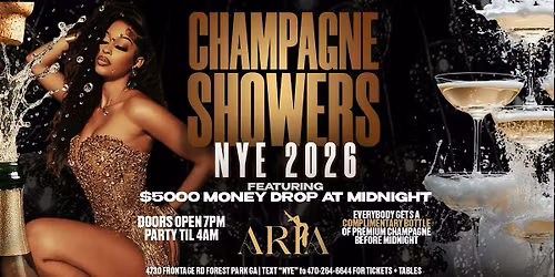CHAMPAGNE SHOWERS \u2013 NYE 2026 @ ARIA | $5,000 Money Drop at Midnight