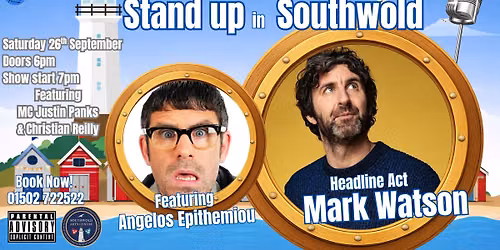 WCB Comedy Premier Stand up Special in Southwold with Headliner Mark Watson