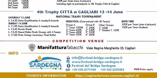 INTERNATIONAL BRIDGE FESTIVAL of SARDINIA