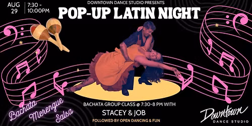 5th Saturday Salsa & Bachata Night at Downtown Dance Studio