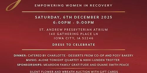 Empowering Women in Recovery Gala Dinner by Iowa City Sober Living
