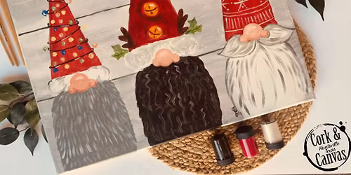 Canvas Painting - Christmas Gnomes