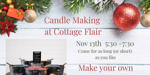 Come make holiday candles with us! 