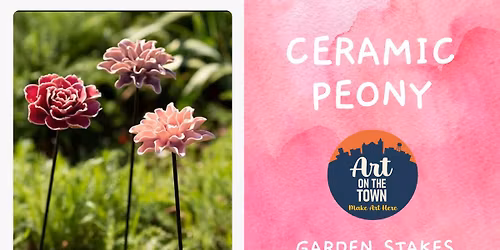 Ceramic Peony Garden Stake Class