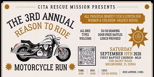 3rd Annual Reason to Ride Motorcycle Run benefiting Helen's House