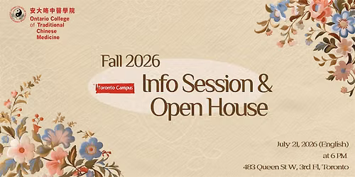 OCTCM Toronto Fall 2026 Info Session and Open House