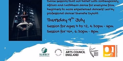 Dance Workshops for 7-12 year olds & adults (16+)