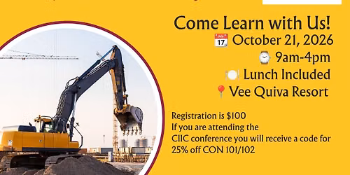 Construction 101 and 102: Pre Conference Workshop
