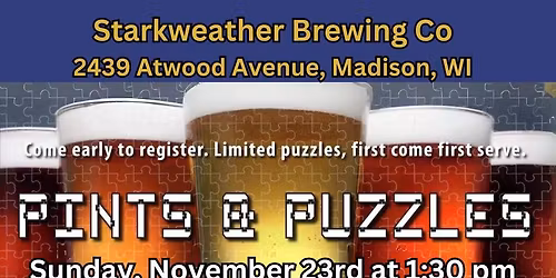 Pints & Puzzles at Starkweather Brewing