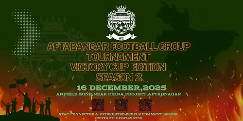 AFTABNAGAR FOOTBALL GROUP TOURNAMENT VICTORY CUP EDITION SEASON 02