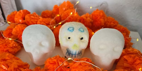 Authentic Mexican Sugar Skull tradition by Mexican host