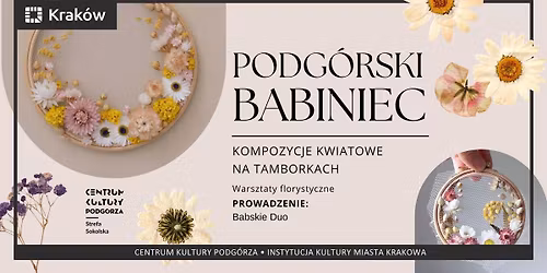 Podg\u00f3rski Babiniec \u2013 Kompozycje kwiatowe na tamborkach