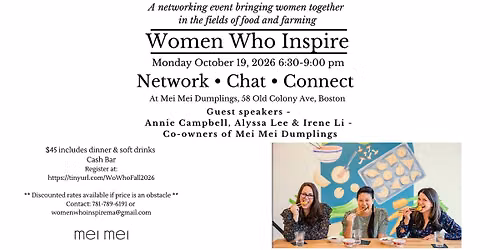 Women Who Inspire Networking Event Fall  2026
