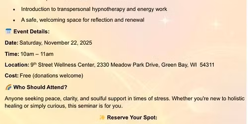 Free Seminar: Soulful Healing in Stressful Times