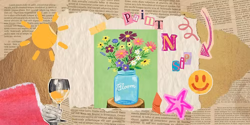 Mason Jar Bouquet Paint & Sip at Stroke of Genius