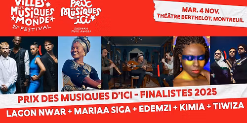 Prix des Musiques d'ICI ~ Finalistes 2025