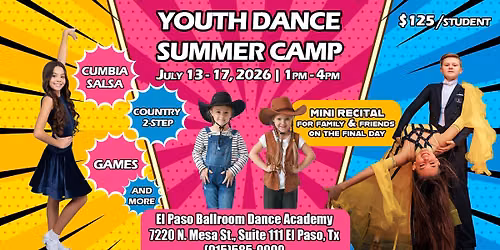 Youth Summer Dance Camp July 13-17 | 1-4pm