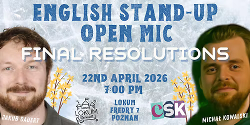 Free English Stand-Up Open Mic: Final Resolutions