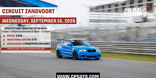 Track Day Circuit Zandvoort | OPEN PITLANE