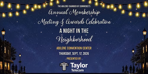 2026 Annual Membership Meeting and Awards Celebration presented by Taylor Telecom