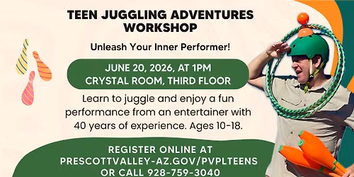 Teen Juggling Adventures Workshop
