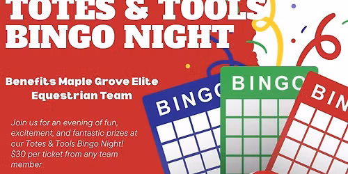 MGE Totes and Tools Bingo!