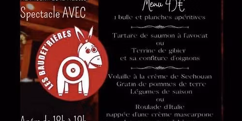  Les Baudet’rières en Dîner-Spectacle – 13 Décembre 2025
