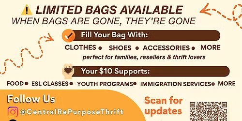 Fill-A-Bag for $10 Thrift Sale!!