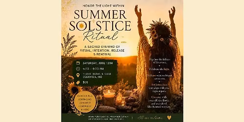 \ud83c\udf1e\u2728 Summer Solstice Ritual: Honor the Light Within \u2728\ud83c\udf1e w\/ Tricia Dietrich