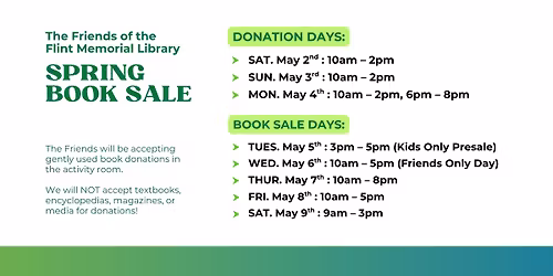 Donation Collection for the Spring Book Sale