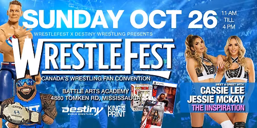 WRESTLEFEST - Sunday Oct 26 - Meet & Greet w\/ CASSIE LEE & JESSIE MCKAY - Battle Arts Academy