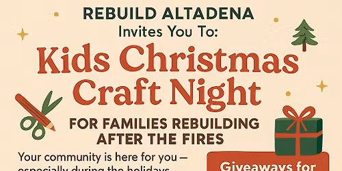 Free. Christmas Event for Kids Free Giveaway for Fire affected Families