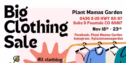 Big Clothing Sale at Plant Mamas Garden