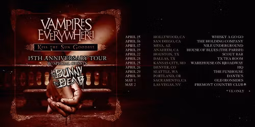 Vampires Everywhere with The Bunny The Bear live at The Holding Company 