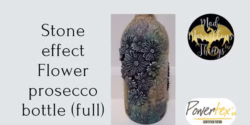 Powertex Stone effect flower prosecco Bottle (full)