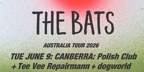 The Bats Canberra show at Polish Club with Tee Vee Repairmann + dogworld