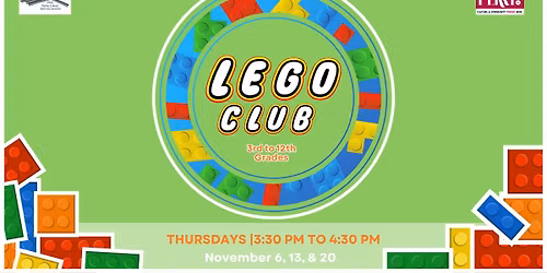 Library Lego Club (3rd to 12th Grades)
