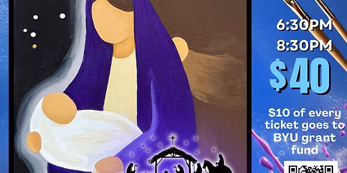 Holy Family Painting Party-BYU scholarship fundraiser 