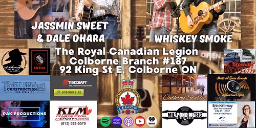 The Breezeway Live Featuring Jassmin Sweet & Dale OHara at 6:45pm and Whiskey Smoke at 8:00pm