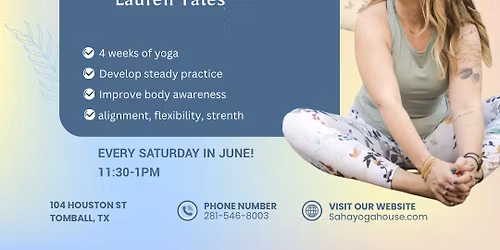 Foundations of Yoga: Beginners yoga series at Saha Yoga & Wellness House 