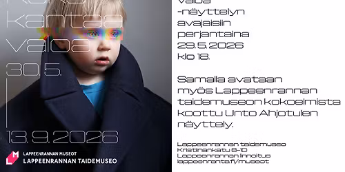 Sami Parkkinen \u2013 Kuka kantaa valoa -n\u00e4yttelyn ja Unto Ahjotulen muiston\u00e4yttelyn avajaiset