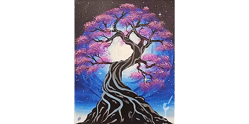 Blossoms at Midnight - Paint and Sip in Houston | Classpop!\u2122