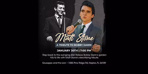Matt Stone A Tribute to Bobby Darin